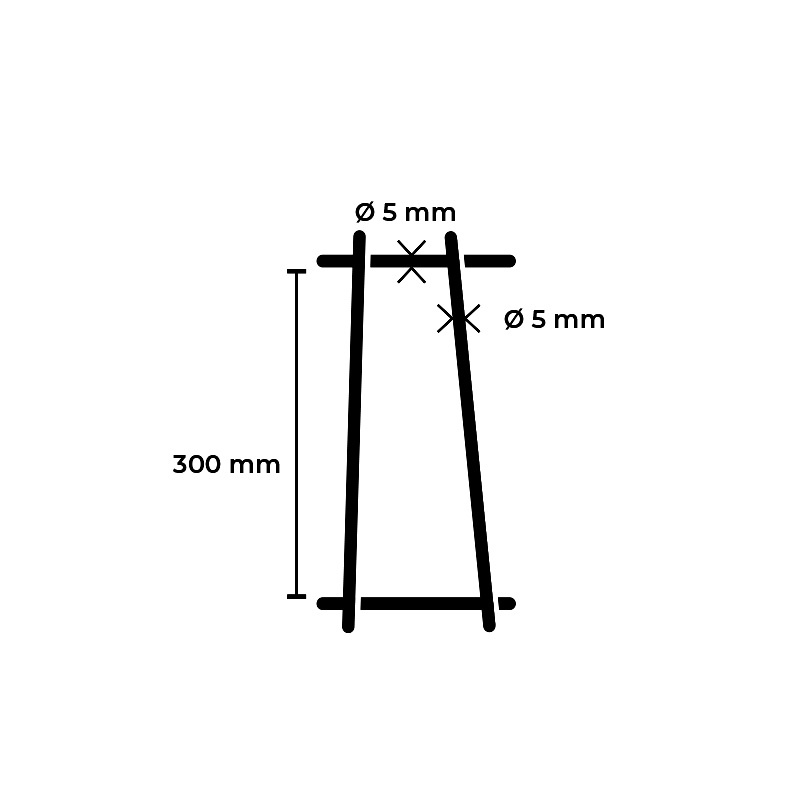 Panneau rigide DOMINO - Fil Ø 5 mm - Maille déstructurée - Lg. 2m00