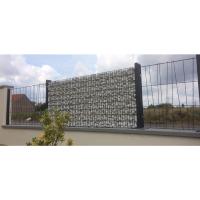 Kit clôture gabion mural - à sceller/sur platine (panneaux + poteaux + ancres)
